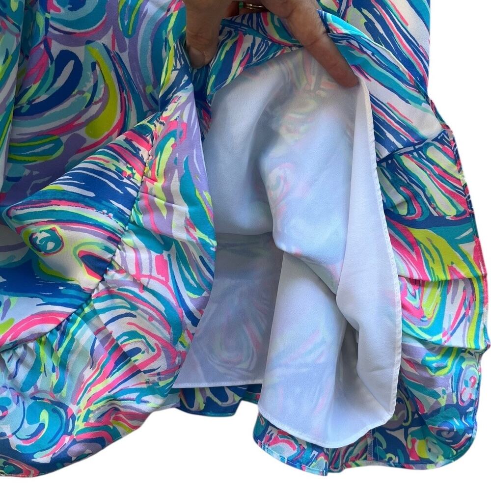 NEW Lilly Pulitzer Zanna Silk Dress Multi Gillty Pleasure Adjust Straps Women XS - Picture 4 of 9